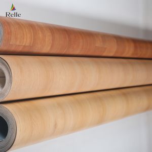 Oak Wood Look Vinyl Flooring Roll 1.8m-2m Width Heterogeneous Sheet Flooring
