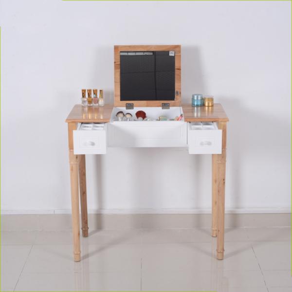 Modern Flip Solid Wood Product Mirror 80 Cm High Makeup Dressing Table