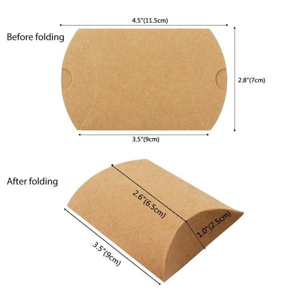 Folding Gift Box With Rope Spice Handicraft Kraft Paper Eco-Friendly
