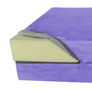 Purple Versatile Microsuede Fabric Foam Play Couch For Playroom