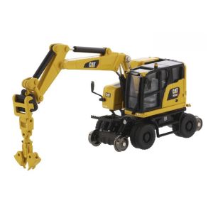 DM M323F Hydraulic Wheel Excavator Diecast Engineering Model 85656 1:87 with 2
