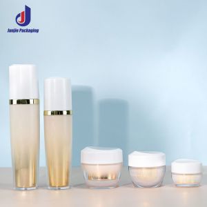 Customized Cosmetic Packaging Set 40ml 100ml 130ml Acrylic Jar With Lid
