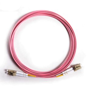 Wholesale OM4 pink Duplex 3Mtrs OFNP Fiber Optic Patch Cord insertion loss from china suppliers