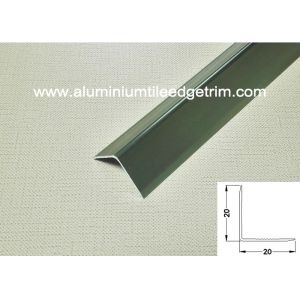 Good Anodized Champagne Aluminium Angle Trim 20mm x 20mm x 2.5m