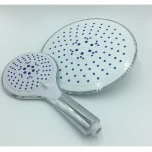 ABS material chrome plating shower head handheld shower set overhead shower rain