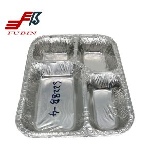 Jumbo Roll 750ml Aluminium Foil Lunch Box Rectangular Shape