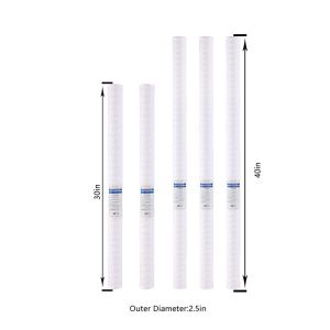 20-40 Inch Industrial String Wound Polypropylene Filter Cartridges For Food