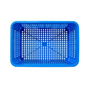 Supermarket Storage Mesh Plastic Turnover Basket with Stackable Design and PP