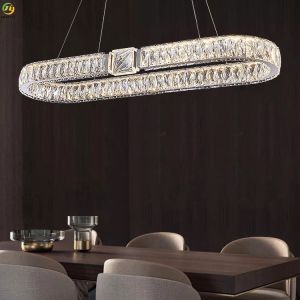 Iron Electroplating Crystal Home Art Baking Paint Gold E14 Nordic Pendant Light