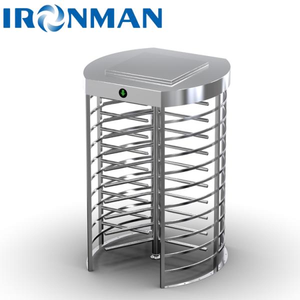 Building Full height Pedestrian Turnstile Gate / Construction Site Security
