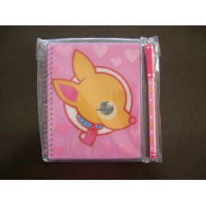 Customized two elastic rope file folder Lenticular Notebook