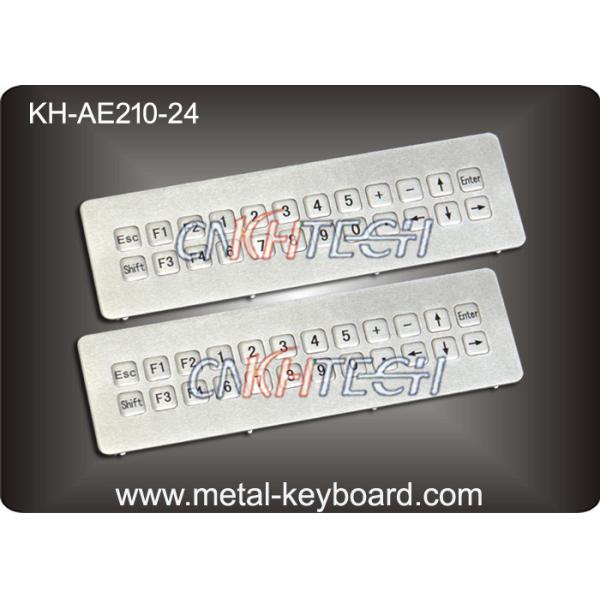 IP65 Waterproof Mountable Stainless Steel Industrial Keyboard with 24 Keys