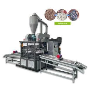 China 400-500kg/h Copper Cable Recycling Wire Granulator Machine for Separate Copper and Plastic on sale