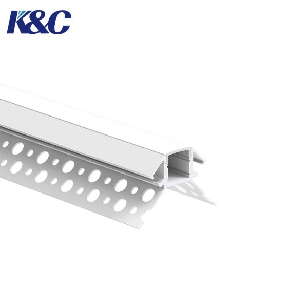 Quality 6061-T6 Aluminum Alloy LED Plasterboard Profile with Integrated Diffuser and Sandblasting Oxidation for Uniform Lighting for sale