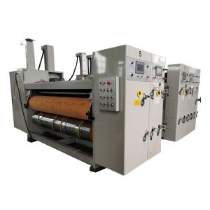 3 5 Colours Corrugated Box Printing Machine With Slotter Die Cutter