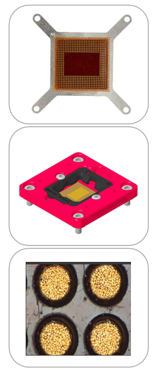 Non Destructive BGA Test Socket 25GHz High Speed Test Socket Quick Swap Design