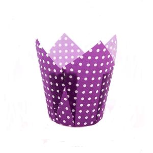 Greaseproof Colorful Dot Cupcake Muffin Tulip Paper Cups