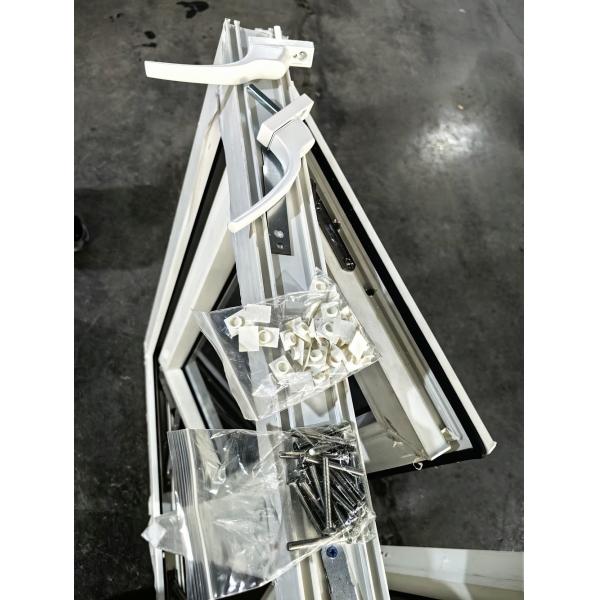 European UPVC Double Glazing Swing Casement Window 26*26 Inch Sizes Customizable PVC Window