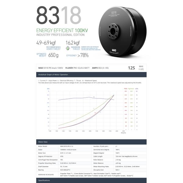 MAD 8318 IPE Brushless DC Motor