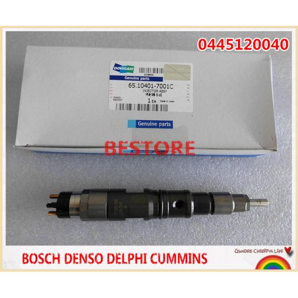 Quality Genuine and New common rail injector 0445120040 for DAEWOO DOOSAN 65.10401-7001C, 65.10401 for sale