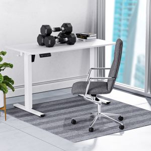 Modern White Electric Height Adjustable Gaming Desk with Memory Setting