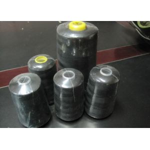 Black Polyester Coats Sewing Thread High Tenacity , Small Cones