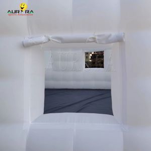 Custom Logo Backyard Inflatable Club Tent , Commercial Inflatable Air Cube Tent