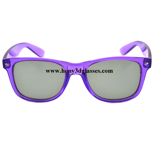 Rainbow Plastic Diffraction Glasses With Emerald Diffraction Film