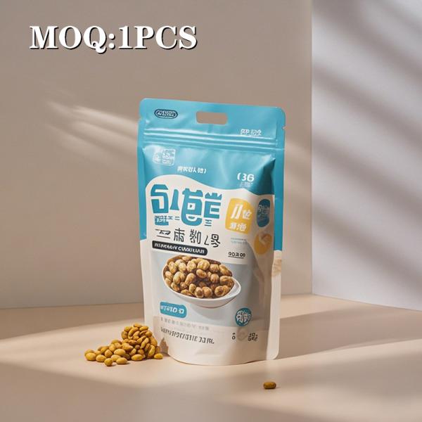 Custom FDA Smell Proof Moisture Proof Packaging Bags with U-Shaped Notch Sides