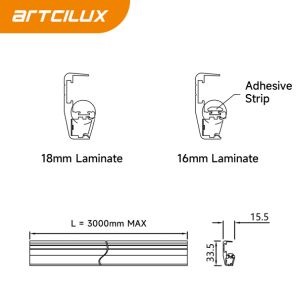 A260C Front Laminate Lights PC Aluminum Alloy Ra≥90 Triple Color Temperature