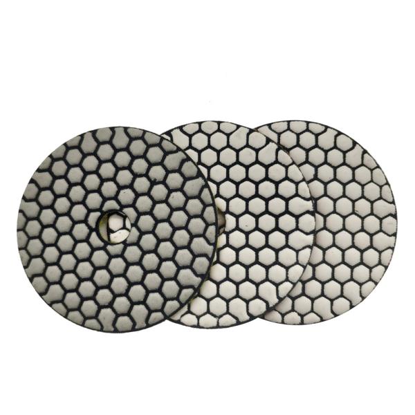 Quality Round Diamond Tools 3 Steps Dry/Wet Flexible Polishing Pads with Good Performance for sale