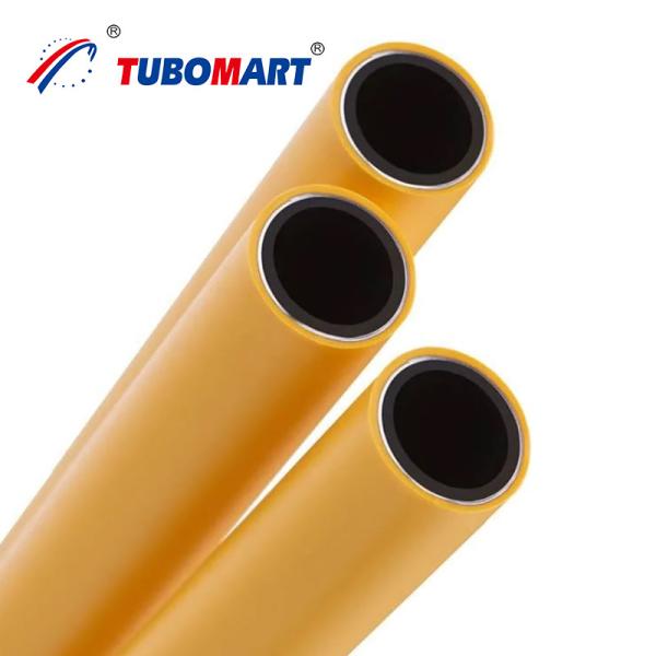 Quality Yellow PE-AL-PE Gas Hose Multilayer Composite Pex Al Pex Pipe Gas Tube Plumbing Pex Gas Pipe for sale