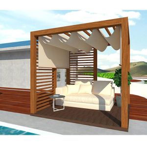 Customized WPC Pergola Wood Plastic Composite Deck Pergola lightweight