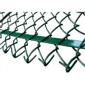 Decorative 2.1m PVC Coated Chain Link Wire Mesh OEM For Boundary Wall