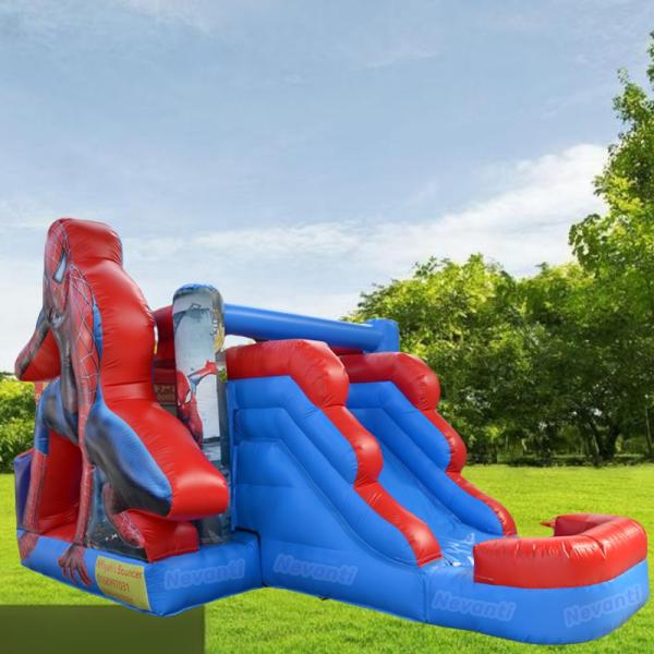 1HP-2HP Blower Customized Inflatable Spider-Man Jumpers with Fire-Retardant Advantages