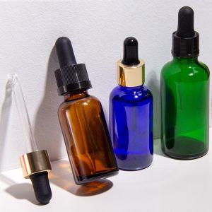 Empty Amber 2oz Dropper Bottles Tincture For Essential Oil