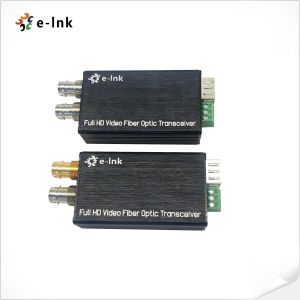 Mini HD-SDI Fiber Converter with Tally & Loop Out, SMF, LC, 20KM for Broadcastin