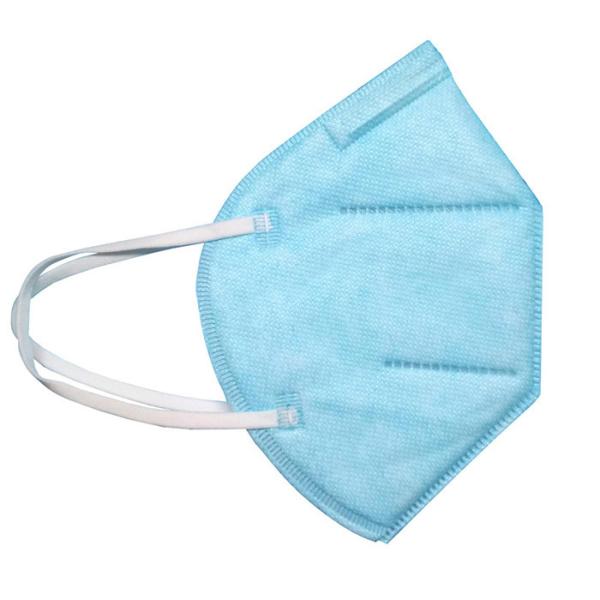 Blue White KN95 Face Mask Prevent Flu Hypoallergenic Skin Friendly