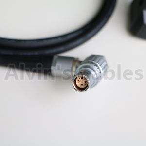 Flexible Thin Red Epic Scarlet Power Cable D-Tap To Right Angle 1B 6 Pin Female