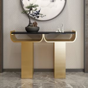 Entrance Marble Console With Drawers Marble And Iron Console Table
