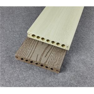 Gray Color Composite Deck Boards Hollow Or Solid Anti - Slip Embossing