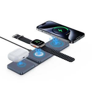 Travel Wireless Charger With 3W IWatch Charging And Multiple Protection