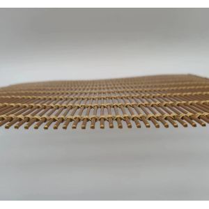 Decorative Woven Wire Flexible Metal Mesh Fabric Powder Coating For Curtains