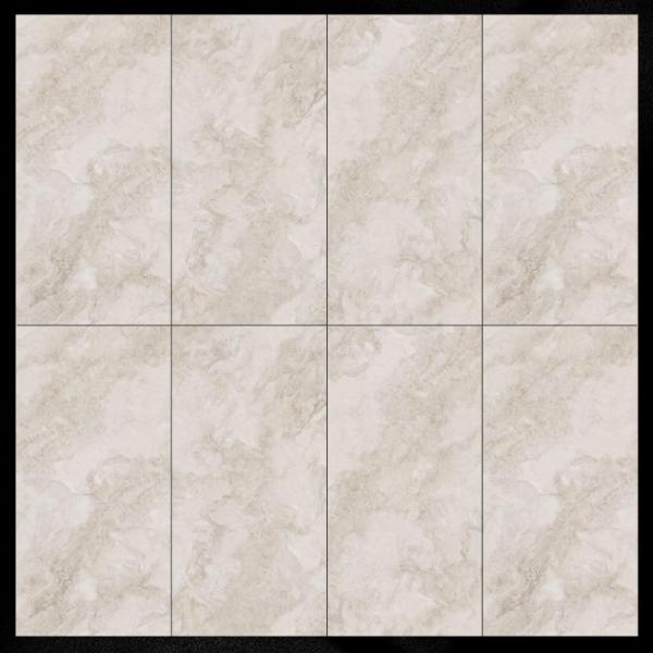 Beige 750*1500mm Rectangle Marble Look Porcelain Tile for High Durability Floor