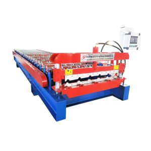 Zinc Plating Colored Steel Profile Roll Forming Machine Speed 20-25 M / Min