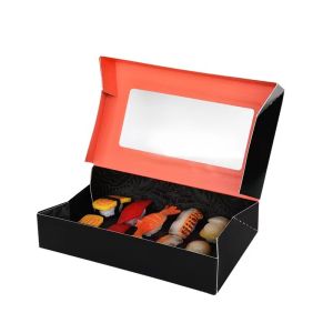 China Folder Type Food Sushi Storage Cardboard Paper Packaging Boxes Eco Friendly on sale
