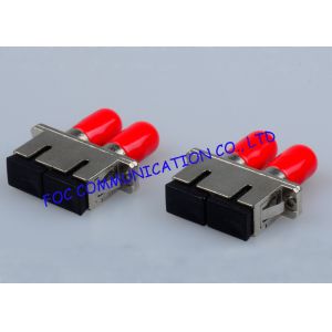SC - ST Duplex Metal Optic Fiber Adapter For Ftth And Fttx , Low Insertion Loss