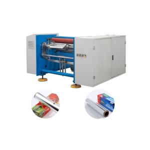 Semi-Automatic Kitchen Aluminum Foil Baking Paper Rewinding Machine with and 3KW