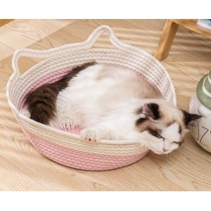 Macrame Cat Basket Bed Swinging Cat Hammock With Double Handle