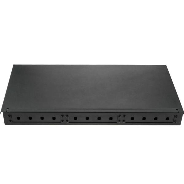 19" Rack Mount Fiber Patch Panel ST Adapter 1U Fiber Enclosure 12 Core